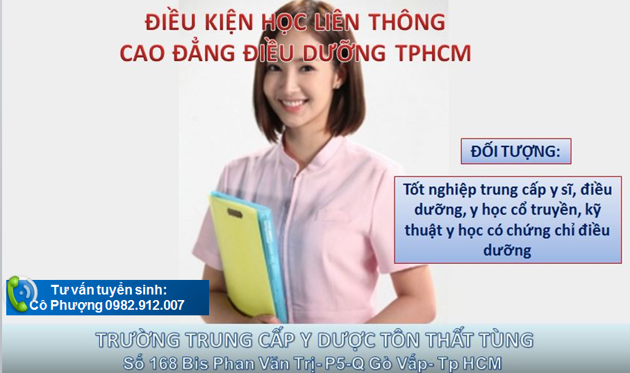 ĐIỀU KIỆN LIÊN THÔNG CAO ĐẲNG ĐIỀU DƯỠNG TPHCM