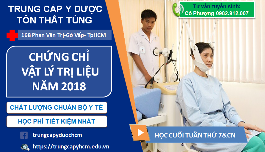 ĐĂNG KÝ HỌC CHỨNG CHỈ VẬT LÝ TRỊ LIỆU TPHCM NĂM 2018