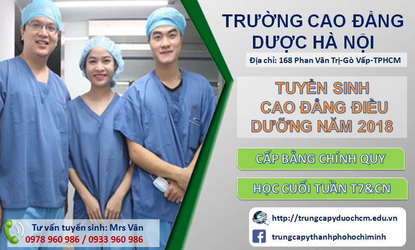 TUYỂN SINH CAO ĐẲNG ĐIỀU DƯỠNG CHÍNH QUY NĂM 2018