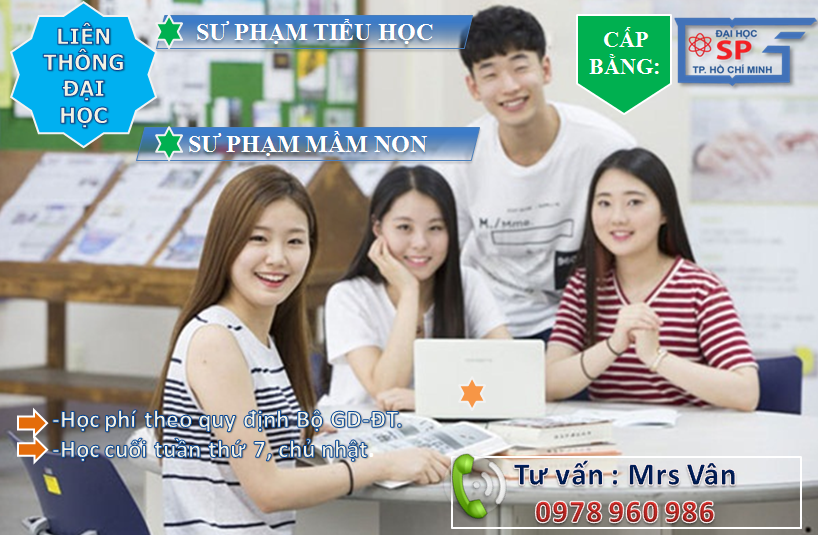 Liên thông đại học sư phạm vừa học vừa làm ngành tiểu học, mầm non năm 2019
